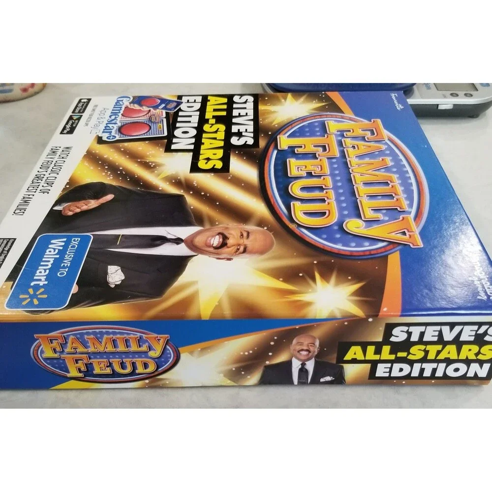 Family Feud Steve’s All‑Stars Edition Board Game 2022 New Sealed Complete